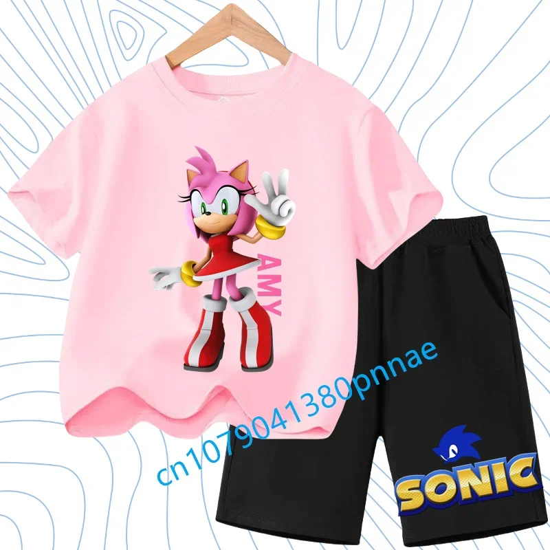 2pc Sonics Children T-shirts Shorts Set Cute Cartoon Graphic T-shirt Kids Jersey Set Short Sleeves Top Summer Baby Boys Clothing
2pc Sonics Children T-shirts Shorts Set Cute Cartoon Graphic T-shirt Kids Jersey Set Short Sleeves Top Summer Baby Boys Clothing