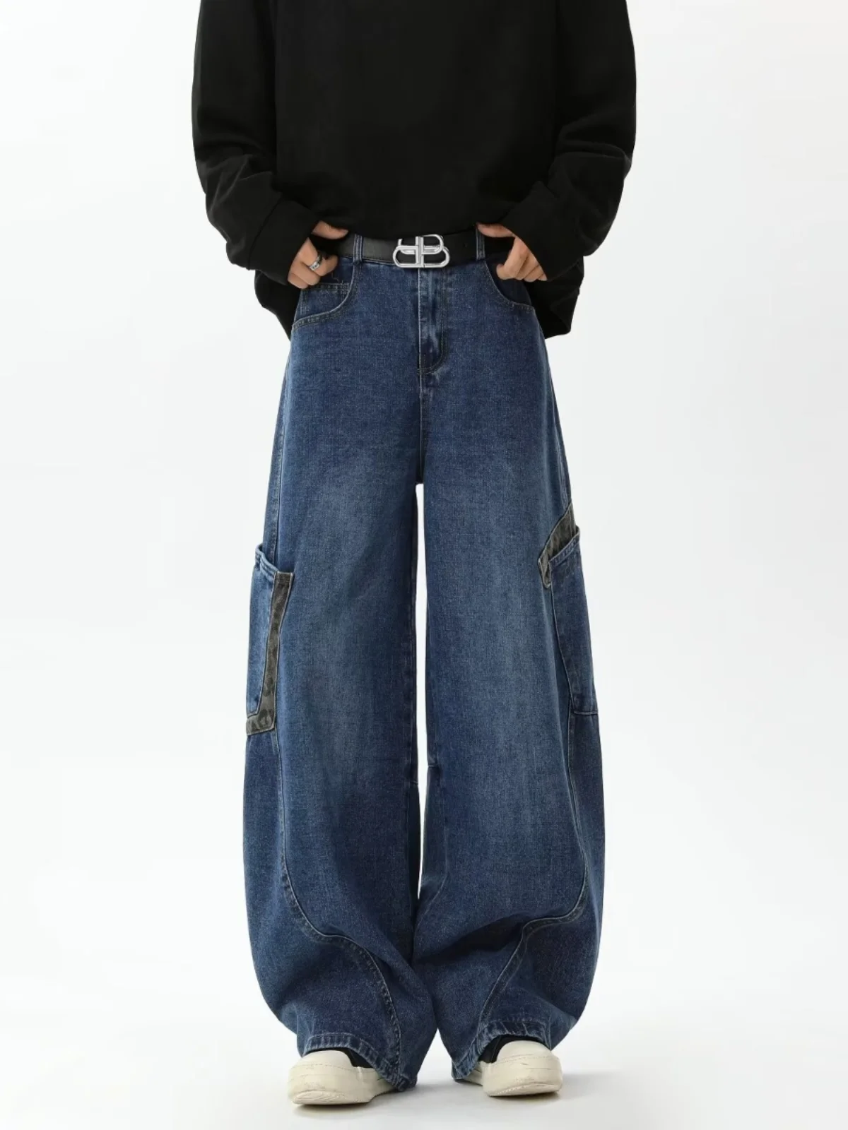 American Retro Knife Jeans Loose Wide Leg Slimming High Street Design Spring Autumn ex Long Pants Casual Cotton
American Retro Knife Jeans Loose Wide Leg Slimming High Street Design Spring Autumn ex Long Pants Casual Cotton