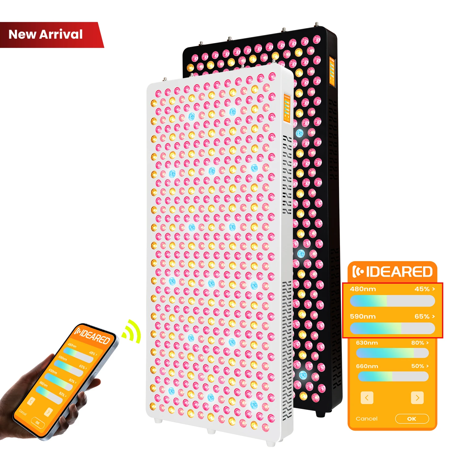 Newest App Controlled RLPRO600 Infrared Touch Screen Half Body 9 Wavelengths LED Light Therapy Panel for Pain Relief & Recovery
Newest App Controlled RLPRO600 Infrared Touch Screen Half Body 9 Wavelengths LED Light Therapy Panel for Pain Relief & Recovery