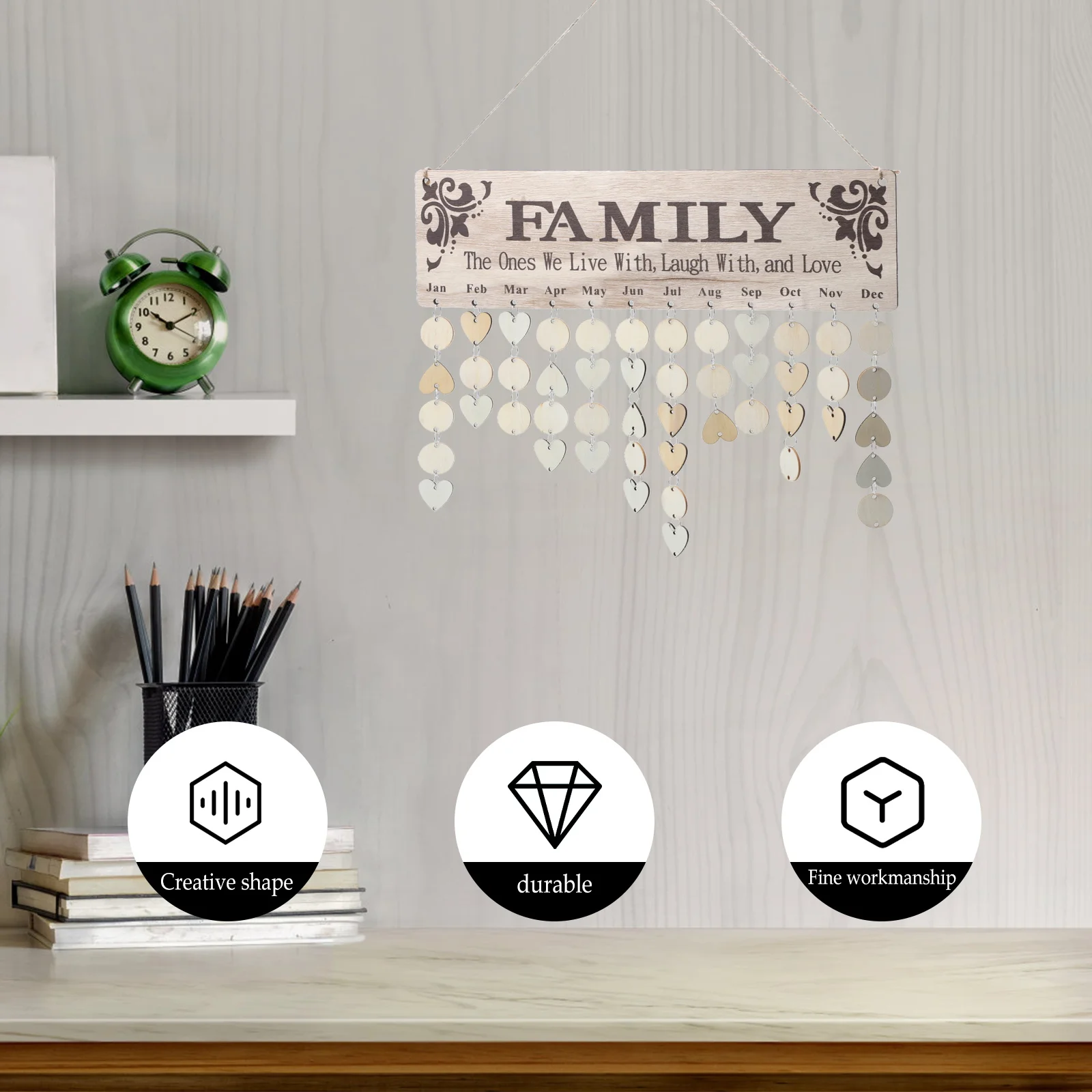 Wood Birthday Board Pendant Wall Hanging Reminder Plaque Sign Wooden Birthday Calendar Hanging Decor Family Anniversary Gift
Wood Birthday Board Pendant Wall Hanging Reminder Plaque Sign Wooden Birthday Calendar Hanging Decor Family Anniversary Gift