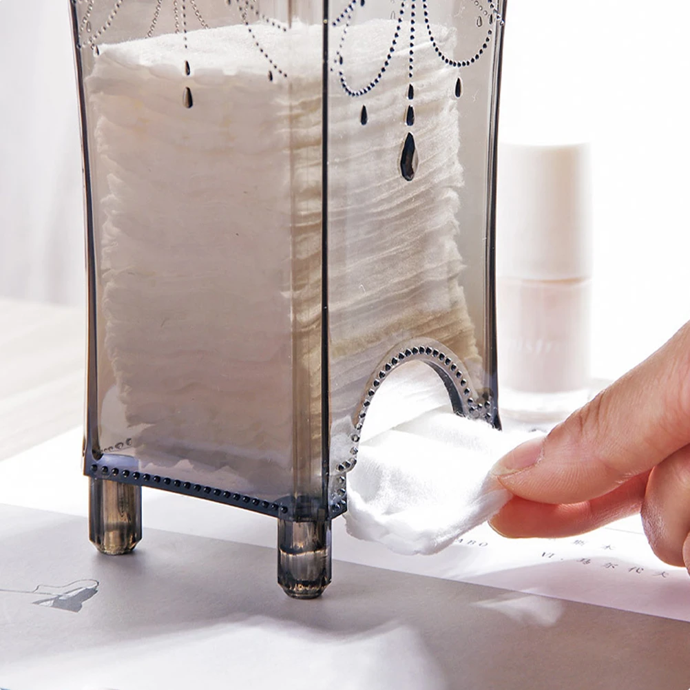 1Pcs Transparent Grey Cotton Pad Organizer Square Storage Container for Makeup Accessories Holder with Cut Out Dispenser Design
1Pcs Transparent Grey Cotton Pad Organizer Square Storage Container for Makeup Accessories Holder with Cut Out Dispenser Design