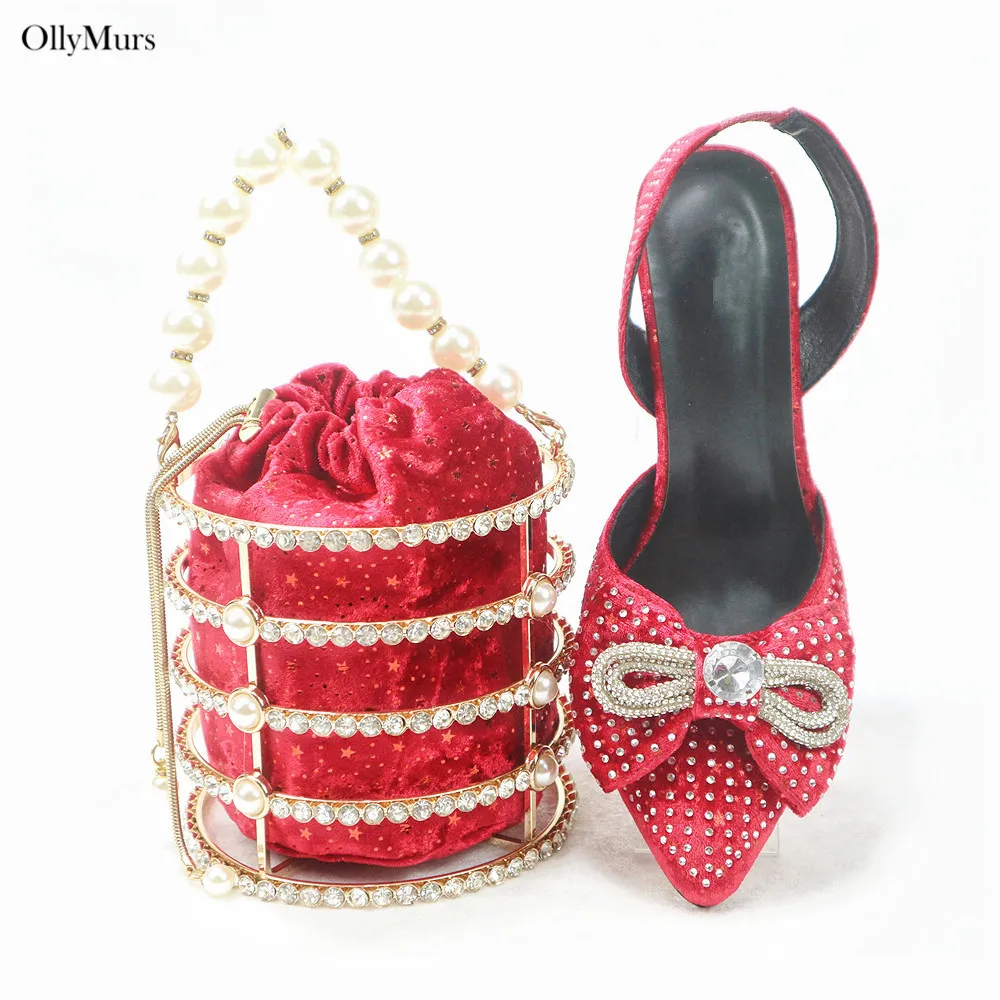 Italian Style Fashion PU With Crystal Shoes And Clutch Bags Set African Elegant Women Pumps Shoes And Bag Set For Event
Italian Style Fashion PU With Crystal Shoes And Clutch Bags Set African Elegant Women Pumps Shoes And Bag Set For Event