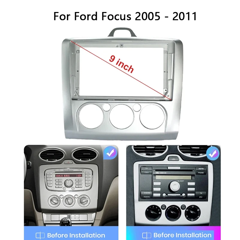 Автомобильный радиоприемник для Ford Focus 2005-2011, DVD-панель, установка приборной панели, аудиофитинг, адаптер, рамка, подходит для пластиковой панели
Автомобильный радиоприемник для Ford Focus 2005-2011, DVD-панель, установка приборной панели, аудиофитинг, адаптер, рамка, подходит для пластиковой панели