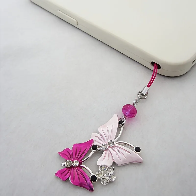 Cute Colorful Butterfly Phone Charm Handmade Beaded Rhinestone Short Phone Lanyard Key Chain Bag Pendant Birthday Gift for Her
Cute Colorful Butterfly Phone Charm Handmade Beaded Rhinestone Short Phone Lanyard Key Chain Bag Pendant Birthday Gift for Her