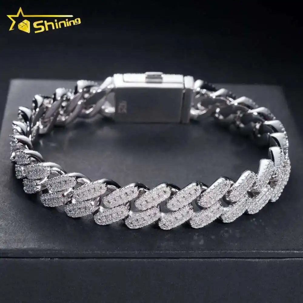 Hip Hop Jewelry 925 Silver Gold Plated 12mm Iced Out Vvs d Color Moissanie Cuban Link Chain Bracelet
Hip Hop Jewelry 925 Silver Gold Plated 12mm Iced Out Vvs d Color Moissanie Cuban Link Chain Bracelet
