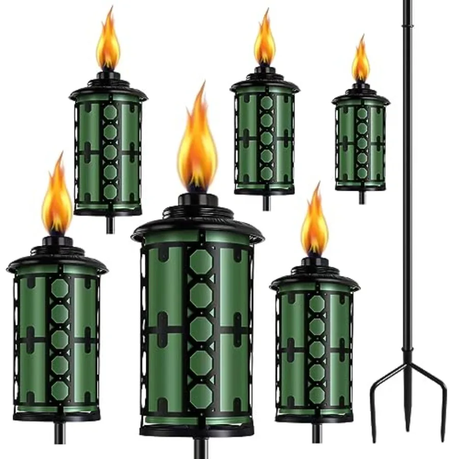 16oz Home Garden Torch 6 Pack Outdoor Metal Torch Garden Décor 59-Inch Upgraded Citronella Torches with 3-Prong Grounded Stake
16oz Home Garden Torch 6 Pack Outdoor Metal Torch Garden Décor 59-Inch Upgraded Citronella Torches with 3-Prong Grounded Stake