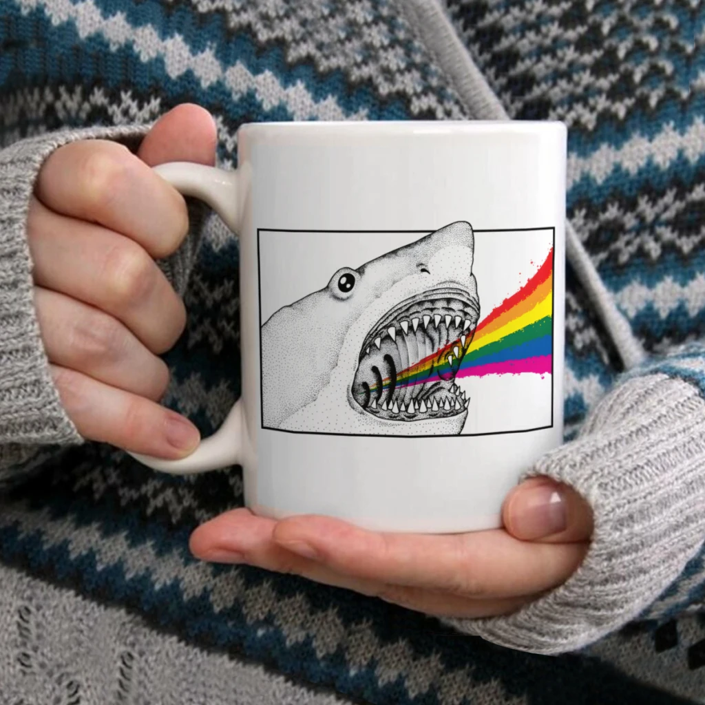 Rainbow sharkCoffee Mug Tea Cup 11oz Coffee Cup Funny Birthday Ceramic Mug Personalized Cup
Rainbow sharkCoffee Mug Tea Cup 11oz Coffee Cup Funny Birthday Ceramic Mug Personalized Cup