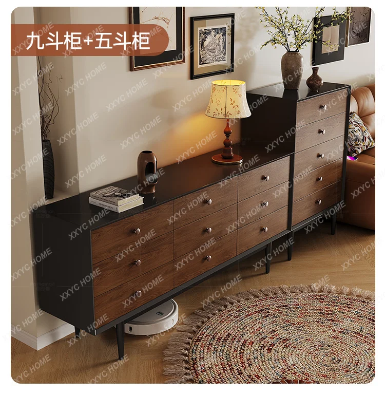 Solid wood antique style living room against the wall household storage nine bucket locker
Solid wood antique style living room against the wall household storage nine bucket locker