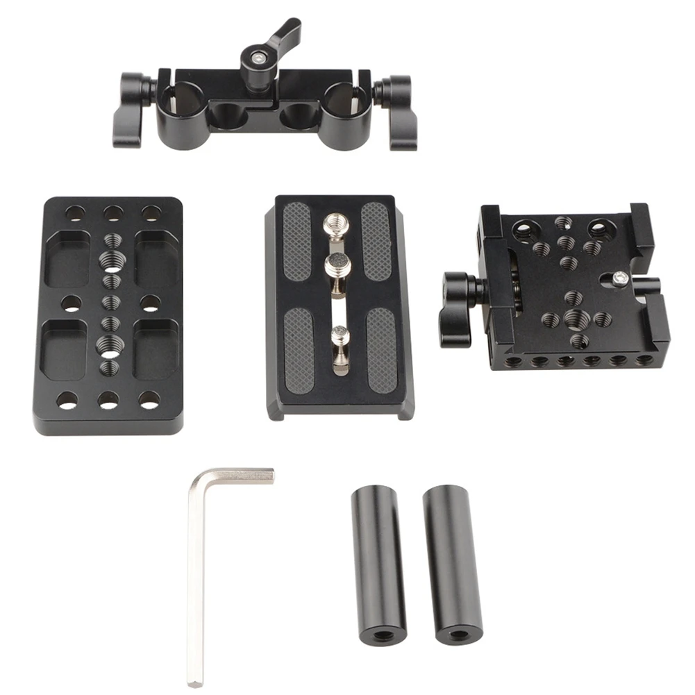 Lifting and Quick-Mounting Base Parts Quick Release Mounting Plate Qr Base Photography Bracket with 15mm Rod Clamp
Lifting and Quick-Mounting Base Parts Quick Release Mounting Plate Qr Base Photography Bracket with 15mm Rod Clamp
