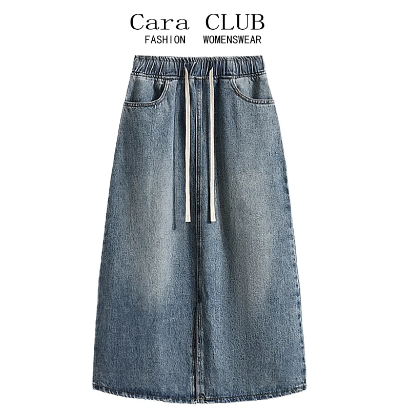 High Waist Slit Denim Skirt for plus Size Women Casual Summer Slimming A-Line Skirts Korean Style Loose Fit Cotton Dresses
High Waist Slit Denim Skirt for plus Size Women Casual Summer Slimming A-Line Skirts Korean Style Loose Fit Cotton Dresses