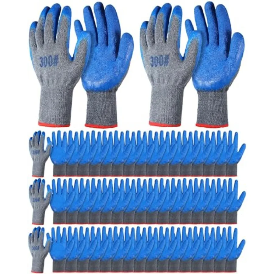 Pairs Large Rubber Latex Double Coated Gloves Blue Latex Rubber Hand Coated Safety Work Gloves for Construction Gardening for M
Pairs Large Rubber Latex Double Coated Gloves Blue Latex Rubber Hand Coated Safety Work Gloves for Construction Gardening for M