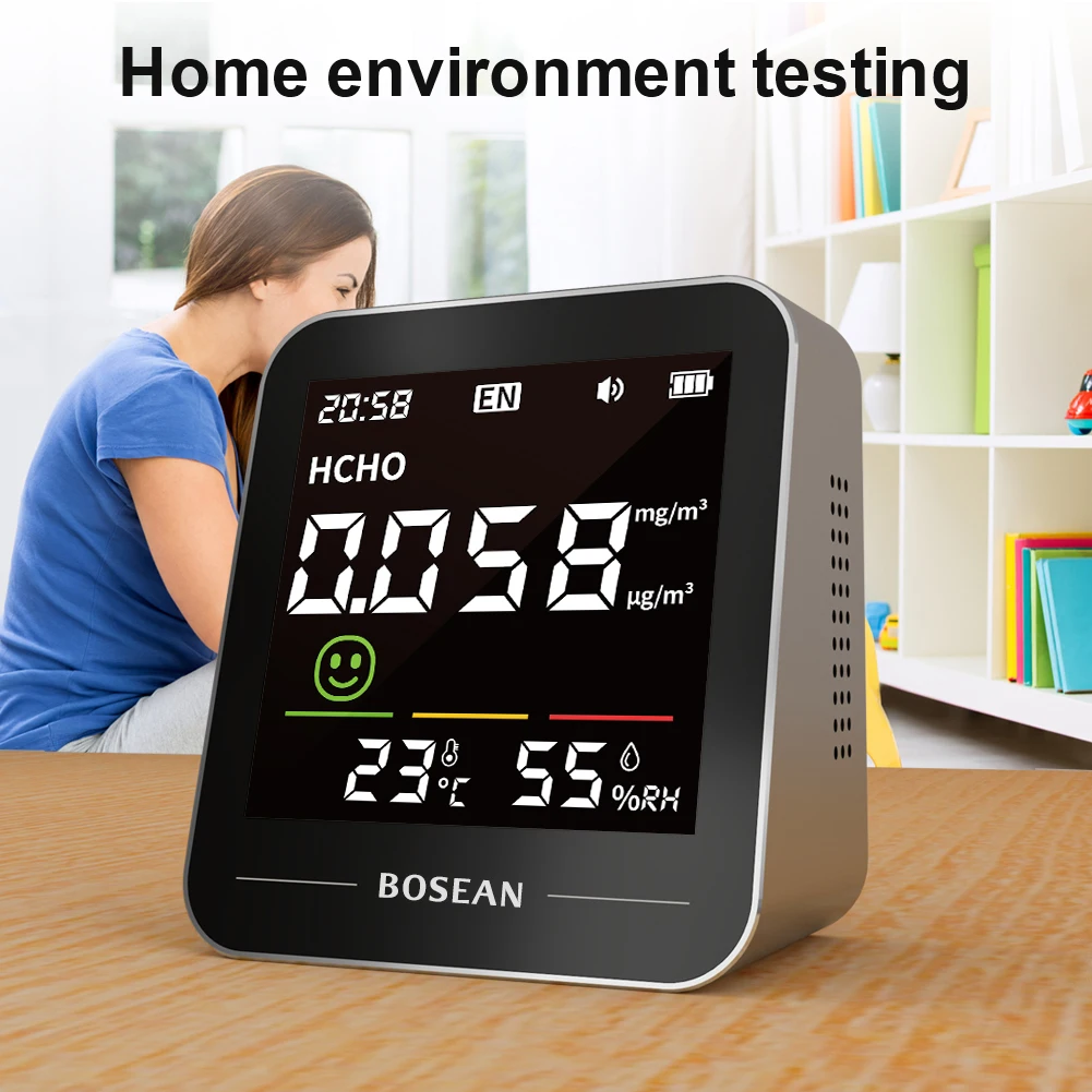 BOSEAN TY02 Air quality detector air conditioner gas leak detector Air quality meter
BOSEAN TY02 Air quality detector air conditioner gas leak detector Air quality meter