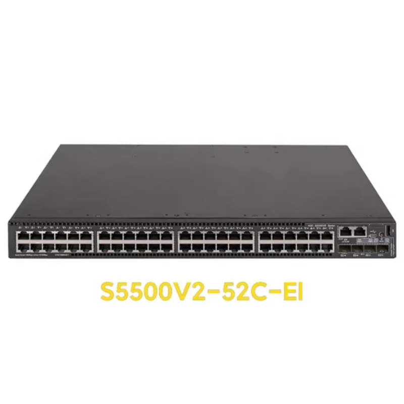New Original Switch S5500V2-52C-EI【Triple Layer Managed/48 ports Gigabit Power + 4 ports 10GbE Optical】.
New Original Switch S5500V2-52C-EI【Triple Layer Managed/48 ports Gigabit Power + 4 ports 10GbE Optical】.