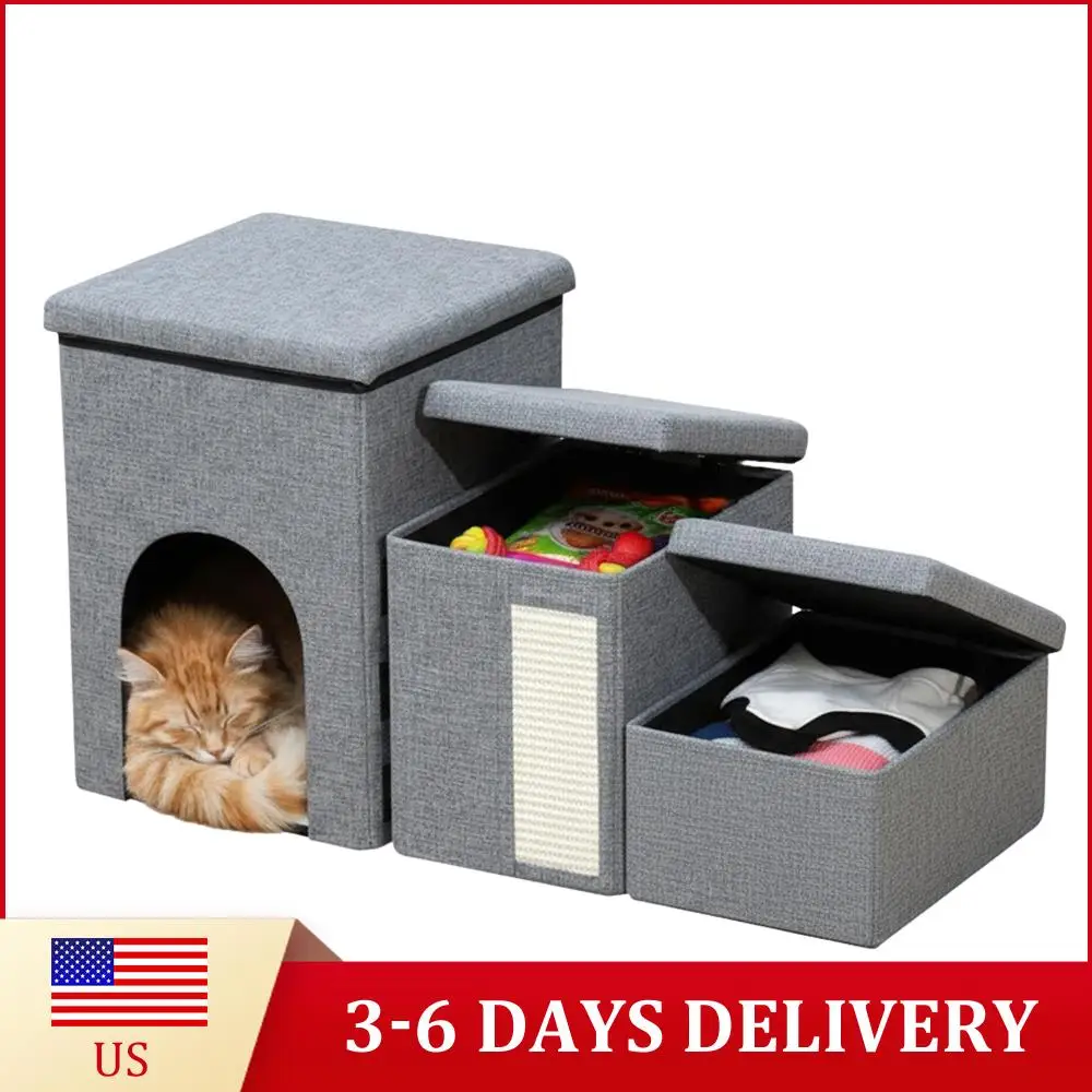 Трехуровневая складная лестница для домашних животных, многофункциональная лестница-органайзер для хранения, износостойкий съемный контейнер для кошек и собак
Трехуровневая складная лестница для домашних животных, многофункциональная лестница-органайзер для хранения, износостойкий съемный контейнер для кошек и собак