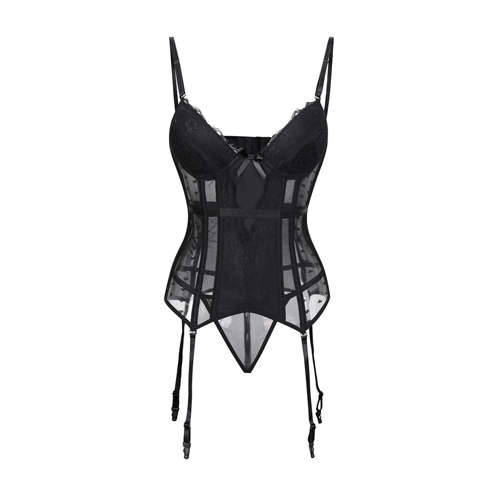 Mesh Breathable Lingerie Corset Dress For Women Plus Size Sexy Lace Overbust Corset Top With Cup Straps Bustier Mini Skirt
Mesh Breathable Lingerie Corset Dress For Women Plus Size Sexy Lace Overbust Corset Top With Cup Straps Bustier Mini Skirt