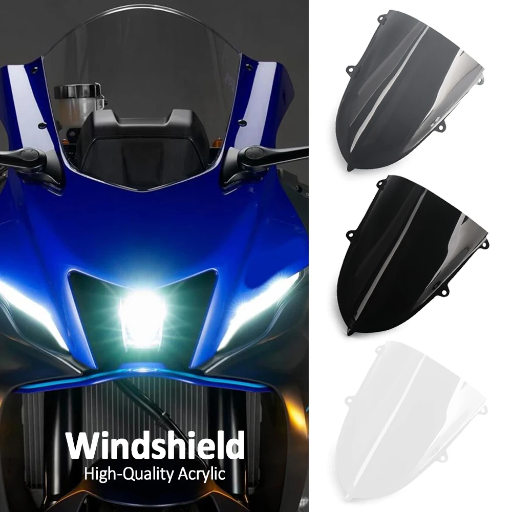 For Yamaha YZF-R6 2017-2024 YZF-R7 2021-2025 YZF R7 R6 Motorcycle Accessories Double Bubble Windshield WindScreen YZFR7 YZFR6
For Yamaha YZF-R6 2017-2024 YZF-R7 2021-2025 YZF R7 R6 Motorcycle Accessories Double Bubble Windshield WindScreen YZFR7 YZFR6