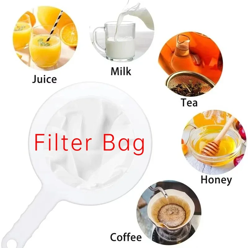 1pc High-density Nylon Strainer Dregs Separator 100/200/400 Mesh Juice Strainer Bag Fine Mesh Sieve Effective Kitchen Tools 
1pc High-density Nylon Strainer Dregs Separator 100/200/400 Mesh Juice Strainer Bag Fine Mesh Sieve Effective Kitchen Tools