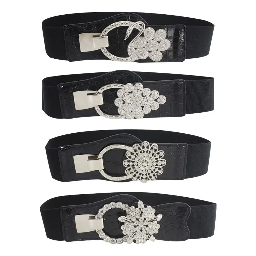 Women Stretch Casual Wild Skirt Bands Cinch Waist Belt Crystal Buckle Waistband Ladies Dress Cummerbund
Women Stretch Casual Wild Skirt Bands Cinch Waist Belt Crystal Buckle Waistband Ladies Dress Cummerbund