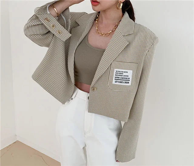 Клетчатый костюм Jaet, женский свободный крой, винтажный хлопковый костюм на пуговицах, рабочая одежда в клетку, модная осенняя новинка, поступление
Клетчатый костюм Jaet, женский свободный крой, винтажный хлопковый костюм на пуговицах, рабочая одежда в клетку, модная осенняя новинка, поступление