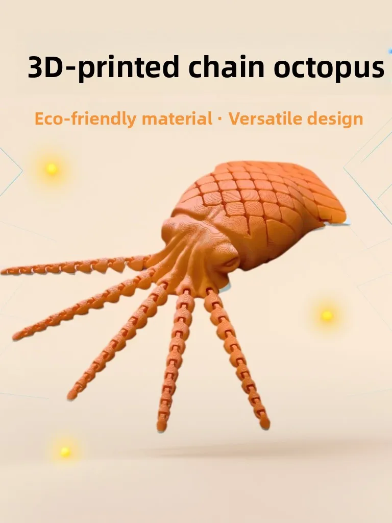 3D-печатная фигурка осьминога для декора стола, морская сущность, игрушка для детей, полностью подвижная, высокая гибкость
3D-печатная фигурка осьминога для декора стола, морская сущность, игрушка для детей, полностью подвижная, высокая гибкость