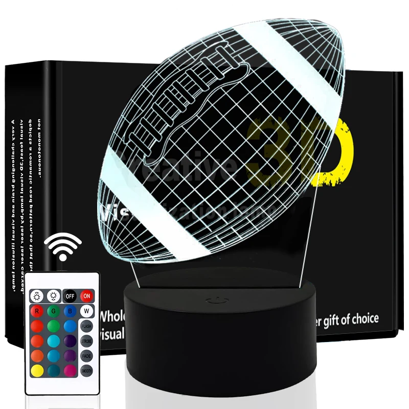 3D Acrylic Led Night Light Rugby Hat Nightlight for Kids Child Bedroom Sleep Lights Gift for Boys Room Home Decor Table Lamps
3D Acrylic Led Night Light Rugby Hat Nightlight for Kids Child Bedroom Sleep Lights Gift for Boys Room Home Decor Table Lamps