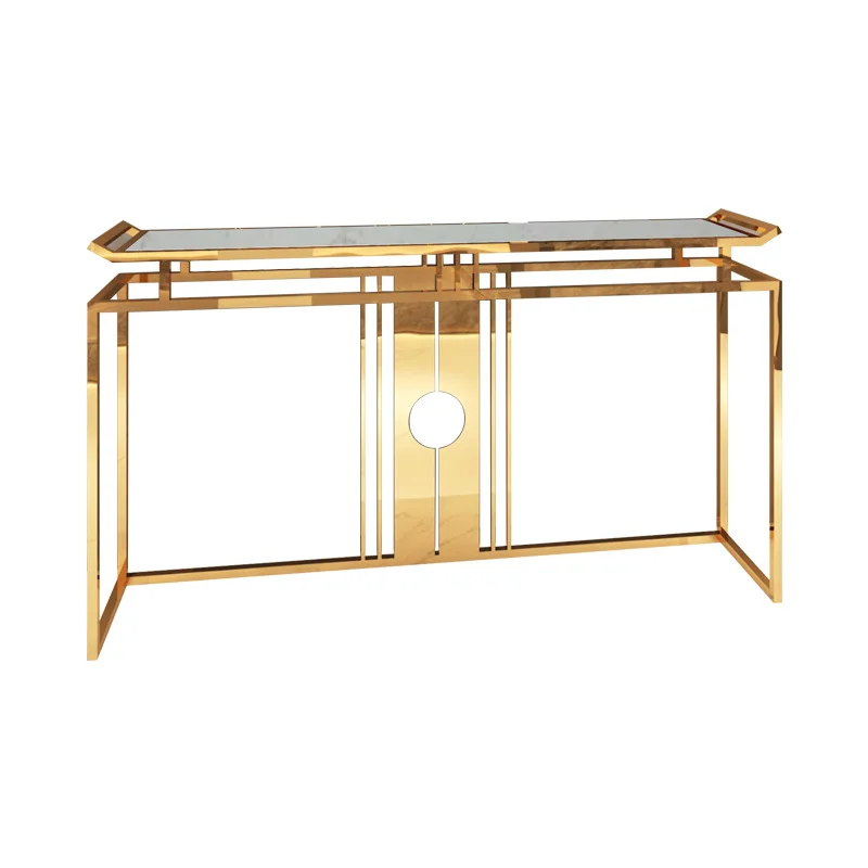 New Chinese light luxury stainless steel marble entrance table, clubhouse hotel end view table, entrance cabinet
New Chinese light luxury stainless steel marble entrance table, clubhouse hotel end view table, entrance cabinet