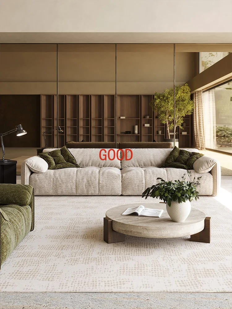 Elephant Ear Sofa Size Apartment Living Room Cream Fabric Down Sofa
Elephant Ear Sofa Size Apartment Living Room Cream Fabric Down Sofa