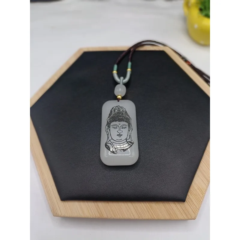Boutique Gold Silk Jade Guanyin Brand Pendant, The Same Jade Pendant for Men and Women
Boutique Gold Silk Jade Guanyin Brand Pendant, The Same Jade Pendant for Men and Women