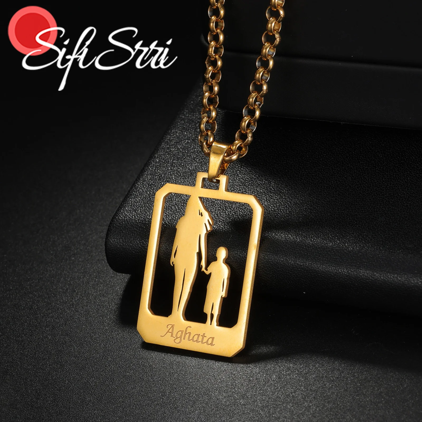 Sifisrri ожерелье с индивидуальным именем для женщин и детей, ювелирные изделия из нержавеющей стали, персонализированное семейное колье-цепочка для папы, унисекс, Рождественский подарок 
Sifisrri ожерелье с индивидуальным именем для женщин и детей, ювелирные изделия из нержавеющей стали, персонализированное семейное колье-цепочка для папы, унисекс, Рождественский подарок