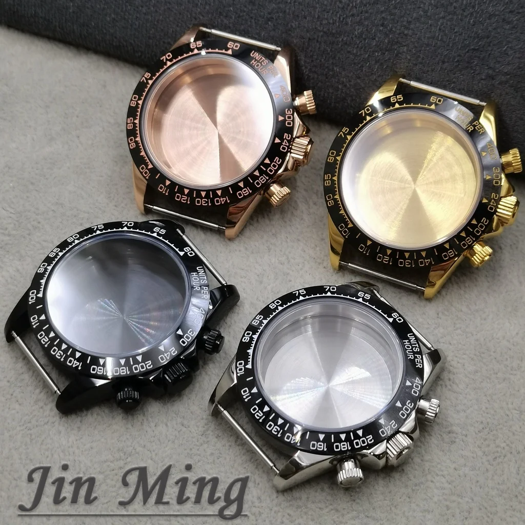 Sapphire crystal watch case with a 40mm quartz chronograph, high-quality ceramic bezel, water-resistant with Daytona VK63 VK64
Sapphire crystal watch case with a 40mm quartz chronograph, high-quality ceramic bezel, water-resistant with Daytona VK63 VK64