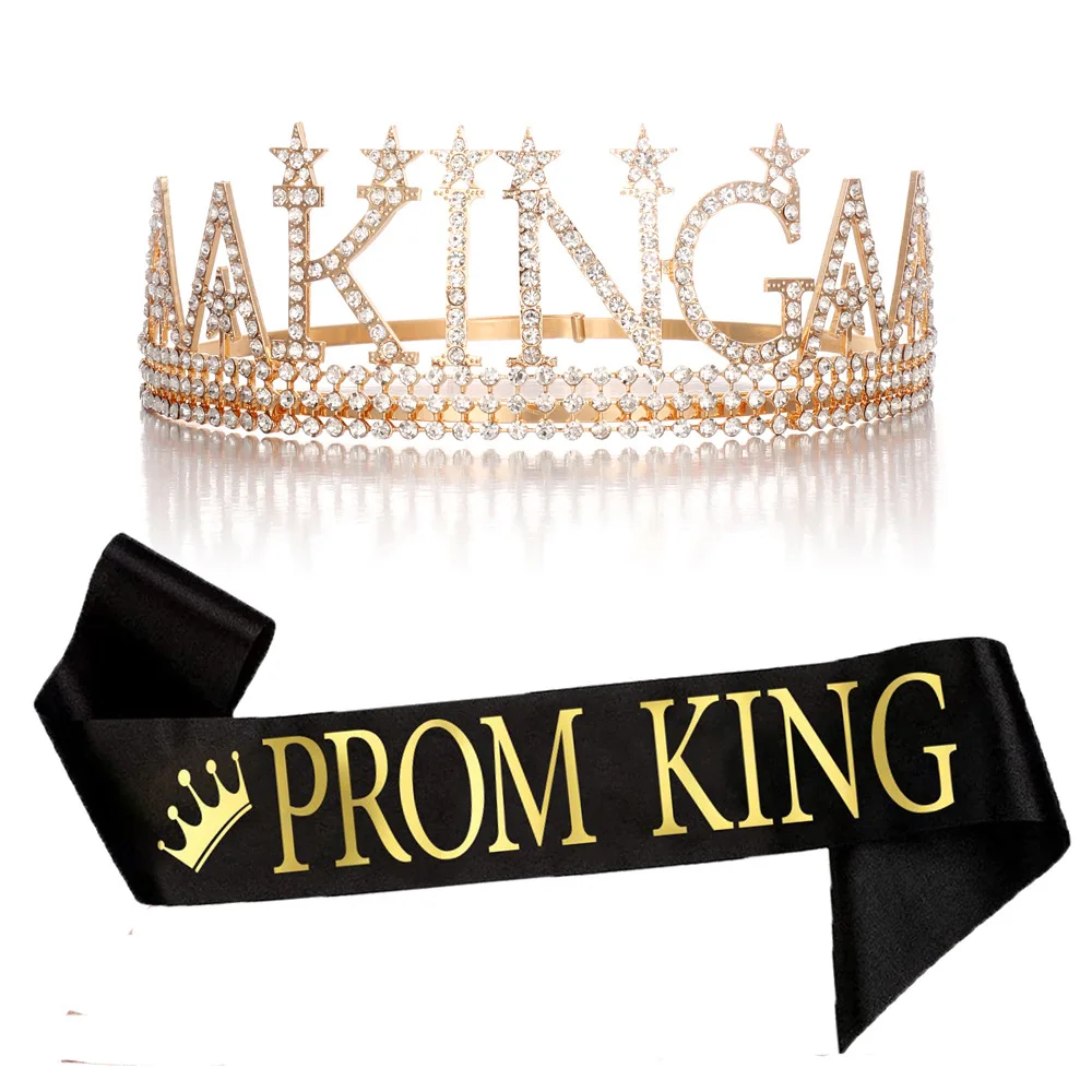 Cross border Birthday KING Letter Black Large Round Crown King Hair Crown European and American Boys Birthday Decoration
Cross border Birthday KING Letter Black Large Round Crown King Hair Crown European and American Boys Birthday Decoration