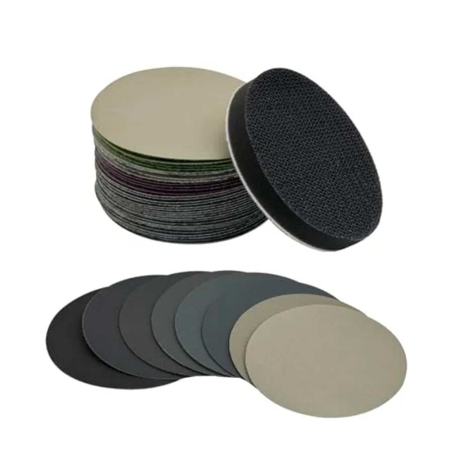3 Inch Sanding Discs, 600-5000 Grit Premium Silicon Carbide Sandpaper with 1 Interface Pad, 40pcs Wet Dry Hook and Loop Sand Pa
3 Inch Sanding Discs, 600-5000 Grit Premium Silicon Carbide Sandpaper with 1 Interface Pad, 40pcs Wet Dry Hook and Loop Sand Pa