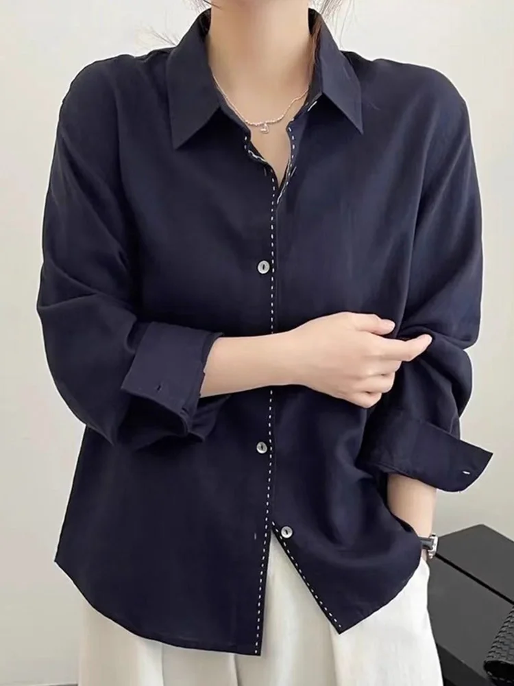 Casual Vintage Long Sve irt Women's 2025 New Autumn Commute Design Loose Versatile Top Breathable Comfortable Skin-friendly
Casual Vintage Long Sve irt Women's 2025 New Autumn Commute Design Loose Versatile Top Breathable Comfortable Skin-friendly