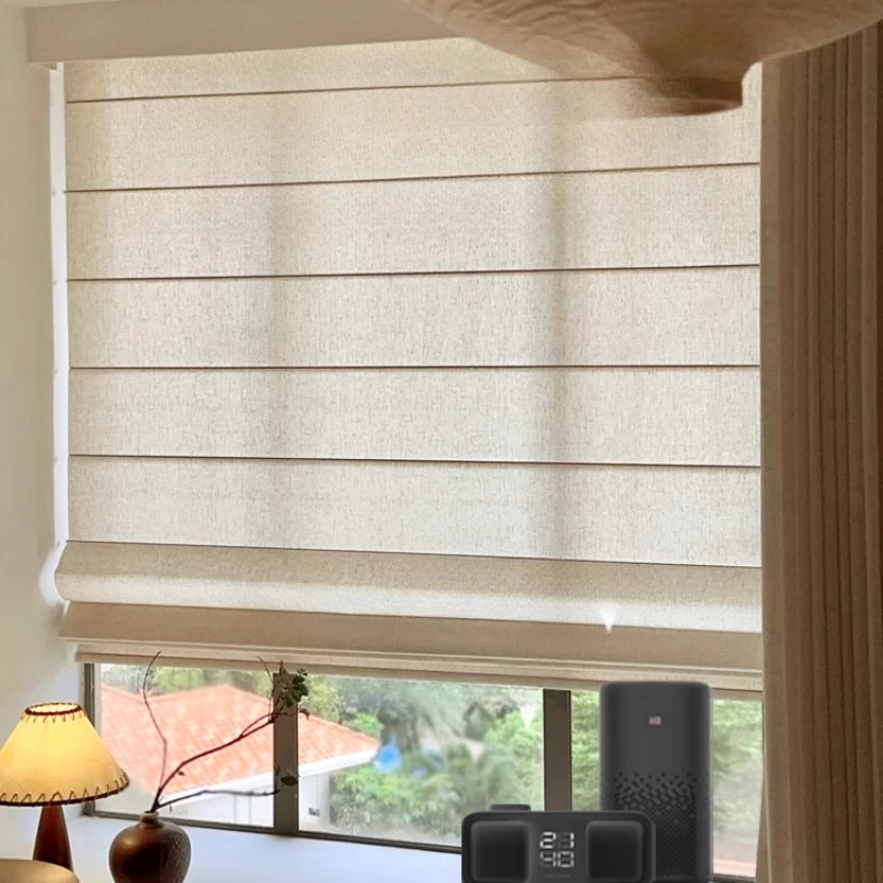 Intelligent electric Roman curtain French cream wind curtain voice remote control automatic shading study folding and lifting
Intelligent electric Roman curtain French cream wind curtain voice remote control automatic shading study folding and lifting