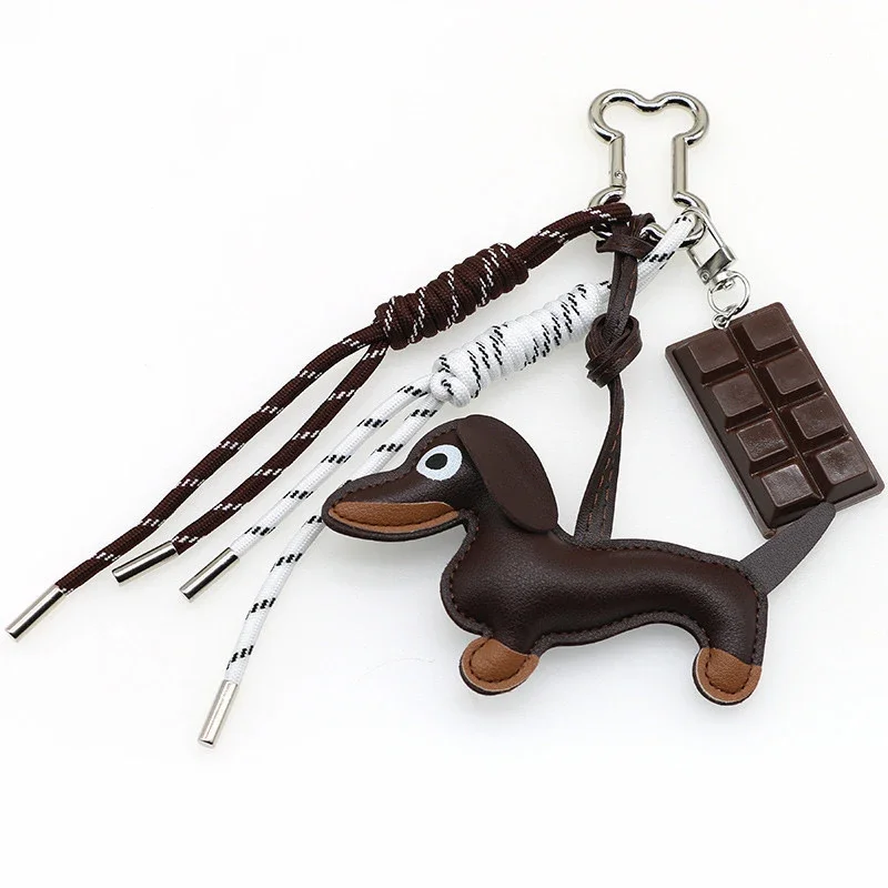 Vintage Dachshund Dog Keychain With Nylon Braided Rope PU Materials Charm For Bag And Keys Decoration Daily Use
Vintage Dachshund Dog Keychain With Nylon Braided Rope PU Materials Charm For Bag And Keys Decoration Daily Use