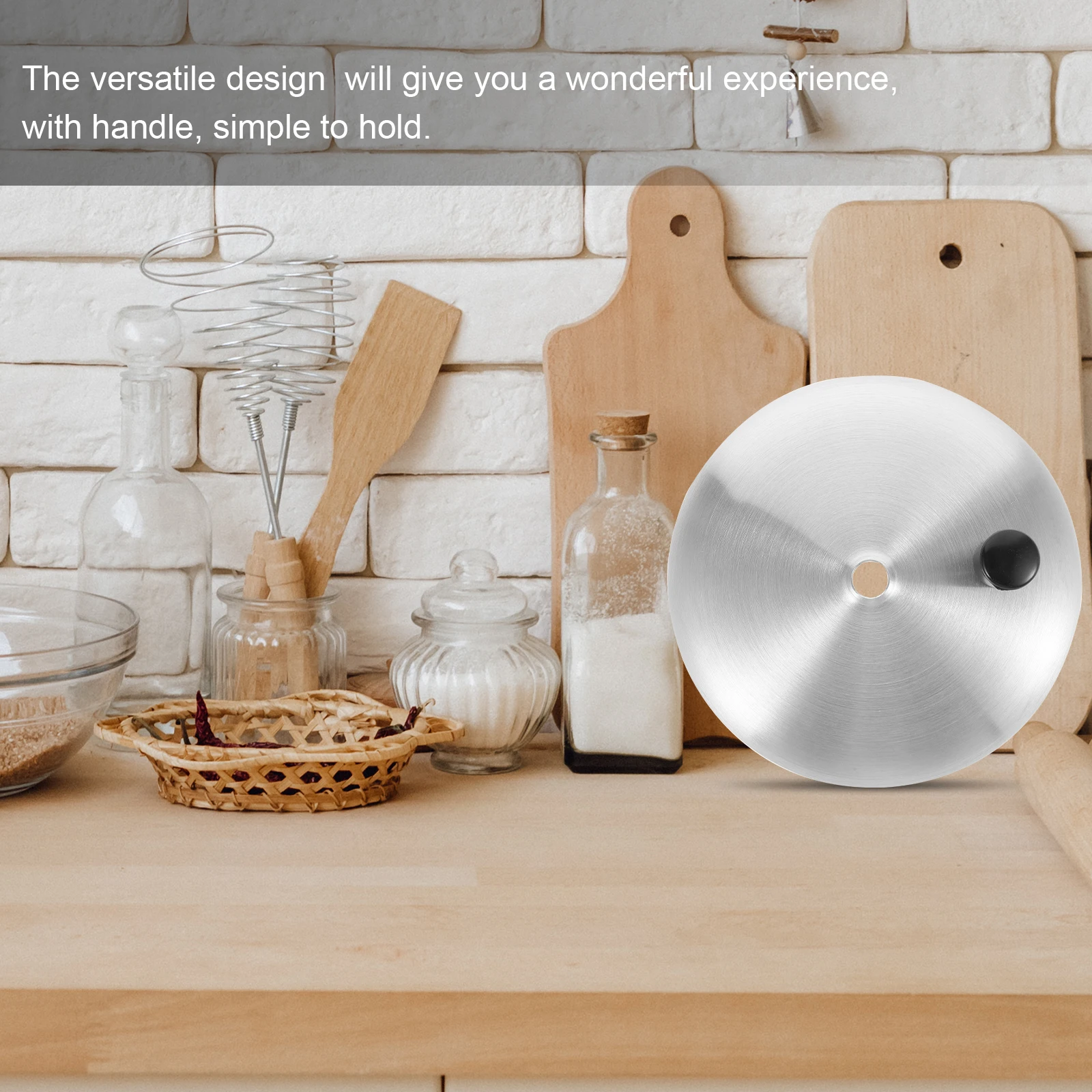 Stainless Steel Pot Lid Universal Frying Pan Cover Cooking Pot Cover Metal Pan Lid Heat Resistant Kitchen Utensil 
Stainless Steel Pot Lid Universal Frying Pan Cover Cooking Pot Cover Metal Pan Lid Heat Resistant Kitchen Utensil