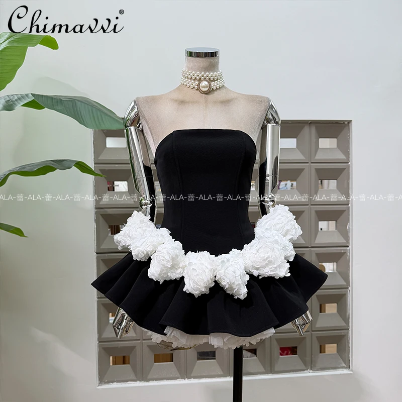 Fashionable Women's Strapless Puffy Mini Dress Petal Shorts Sweet Set Autumn and Winter New Elegant Women's Dress Set
Fashionable Women's Strapless Puffy Mini Dress Petal Shorts Sweet Set Autumn and Winter New Elegant Women's Dress Set