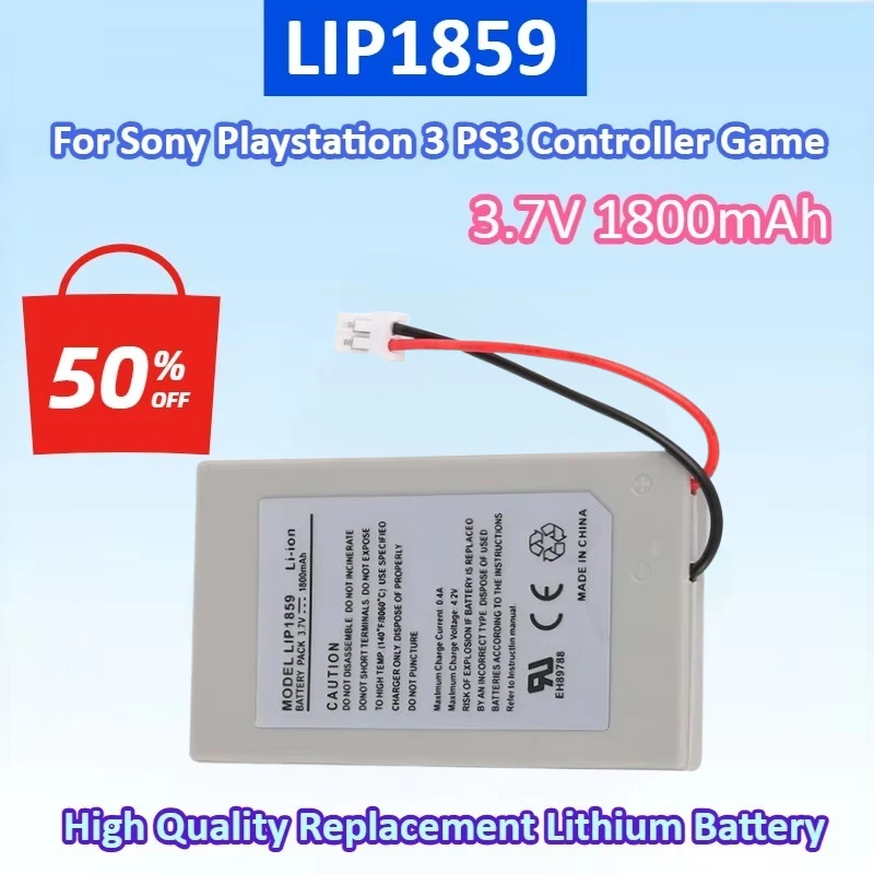 NEW LIP1859 3.7V 1800mAh Rechargeable Batteries For Sony Playstation 3 PS3 Controller Game Replacement Lithium Battery
NEW LIP1859 3.7V 1800mAh Rechargeable Batteries For Sony Playstation 3 PS3 Controller Game Replacement Lithium Battery