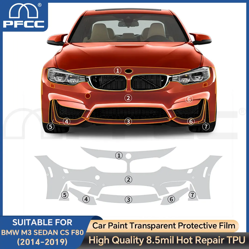 Custom For BMW M3 Sedan CS F80 2014-2019 Hood Fender Precut Paint Protection Film PPF Anti-scratch Exterior Transparent Kit Car
Custom For BMW M3 Sedan CS F80 2014-2019 Hood Fender Precut Paint Protection Film PPF Anti-scratch Exterior Transparent Kit Car