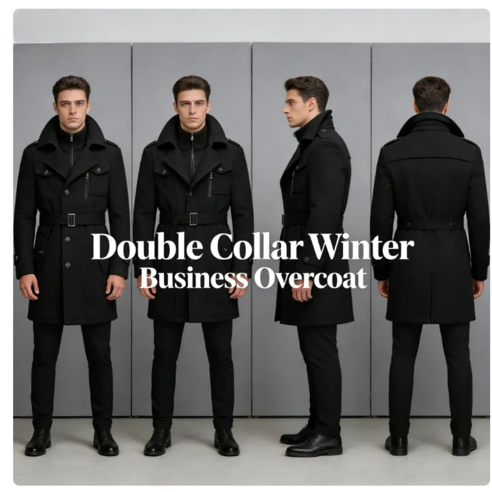 2026 Mens Wool Pea Coat Winter Business Overcoat Double Collar Warm Woolen Jacket for Men
2026 Mens Wool Pea Coat Winter Business Overcoat Double Collar Warm Woolen Jacket for Men