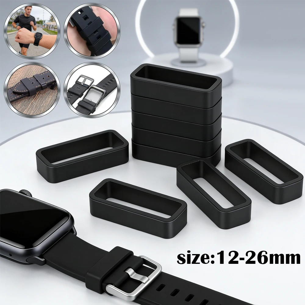 5-30Pcs 12-26mm Silicone Watch Strap Keeper Set , Universal Rubber Band Holder Loops to Secure Watchbands, Anti-Floating Rings
5-30Pcs 12-26mm Silicone Watch Strap Keeper Set , Universal Rubber Band Holder Loops to Secure Watchbands, Anti-Floating Rings