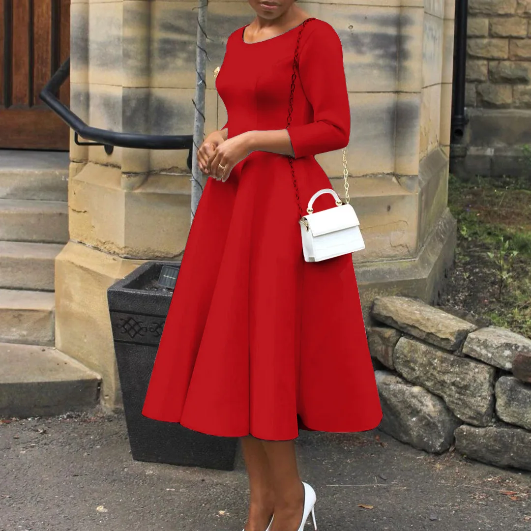 Customized Women White Dresses Party O Neck Three Quarter Sleeves High Waist A Line Pleated Summer Fashion Evening Birthday Gown
Customized Women White Dresses Party O Neck Three Quarter Sleeves High Waist A Line Pleated Summer Fashion Evening Birthday Gown