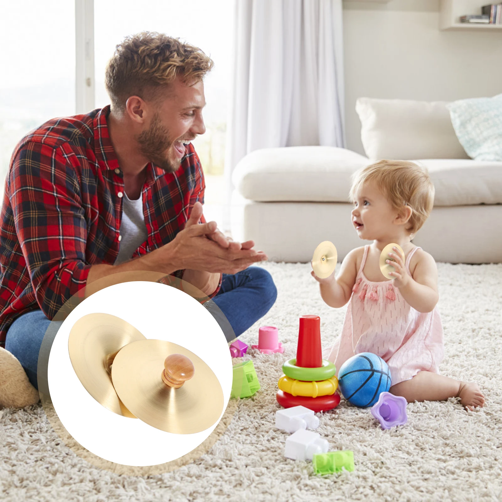 2pcs Copper Cymbals Small Golden Musical Instruments for Kids Finger Percussion Mini Accessories Durable Quality
2pcs Copper Cymbals Small Golden Musical Instruments for Kids Finger Percussion Mini Accessories Durable Quality