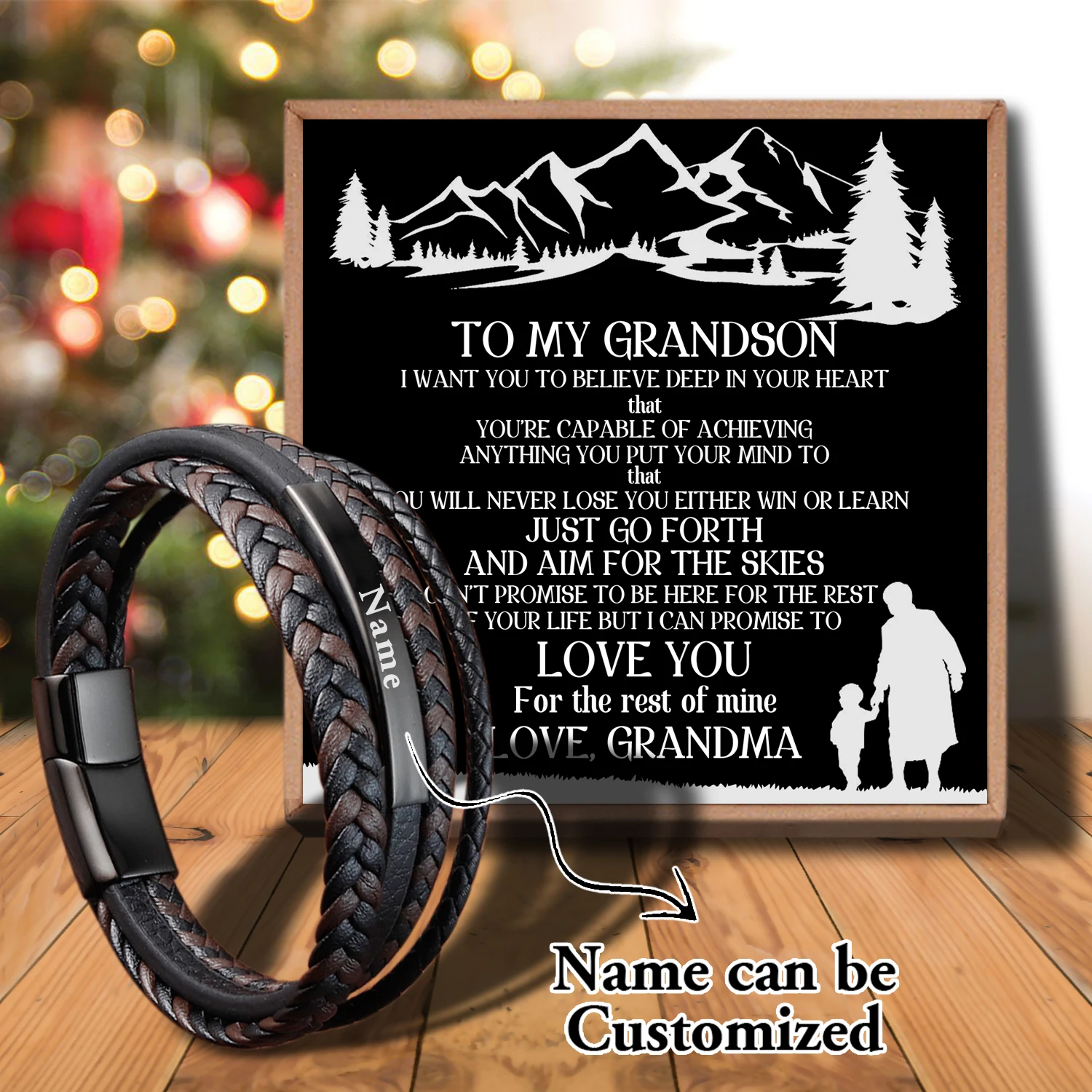 Sap3101 Grandma To May Grandson Multi-layer Stainless Steel Buckle Black/Brown Genuine Leather Bracelet For Men Women Classic De
Sap3101 Grandma To May Grandson Multi-layer Stainless Steel Buckle Black/Brown Genuine Leather Bracelet For Men Women Classic De