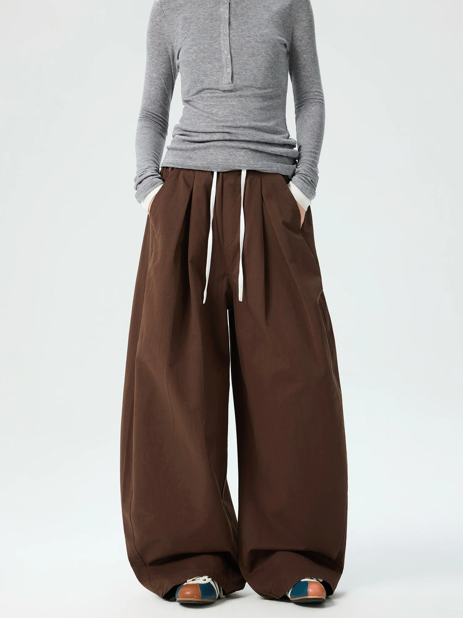 Wild American Retro Brown Work Pants Women's Loose Straight Leg Wide Leg Casual Long Trousers Street Style Neutral Gender
Wild American Retro Brown Work Pants Women's Loose Straight Leg Wide Leg Casual Long Trousers Street Style Neutral Gender