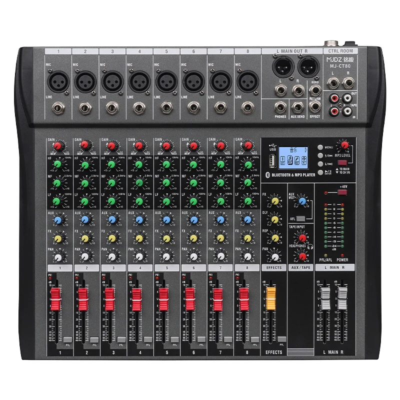 Профессиональный микшер 4/6/8/12-контактный с Bluetooth USB Bar Stage Home Audio Digital Mixer
Профессиональный микшер 4/6/8/12-контактный с Bluetooth USB Bar Stage Home Audio Digital Mixer