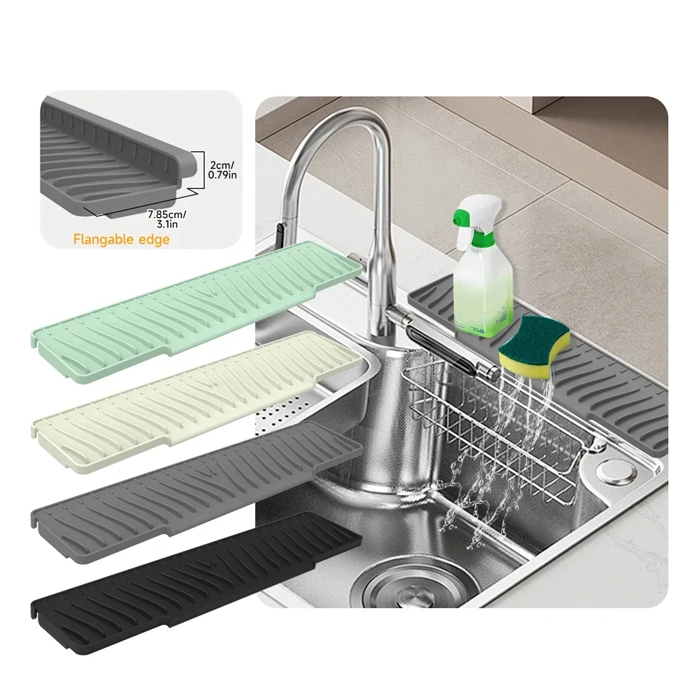 45x10x2cm 17.7x3.94x0.79inch Kitchen Sink Protector Kitchen Countertop Accessory For Clean Countertops For Most Sink Types
45x10x2cm 17.7x3.94x0.79inch Kitchen Sink Protector Kitchen Countertop Accessory For Clean Countertops For Most Sink Types