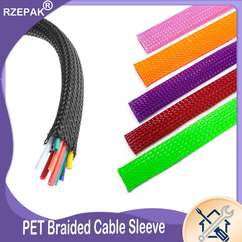PET Nylon Braided Cable Conduit 5m ID3-60mm Flame Retardant Wear-resistant Cord Protector Wire Organizer
PET Nylon Braided Cable Conduit 5m ID3-60mm Flame Retardant Wear-resistant Cord Protector Wire Organizer