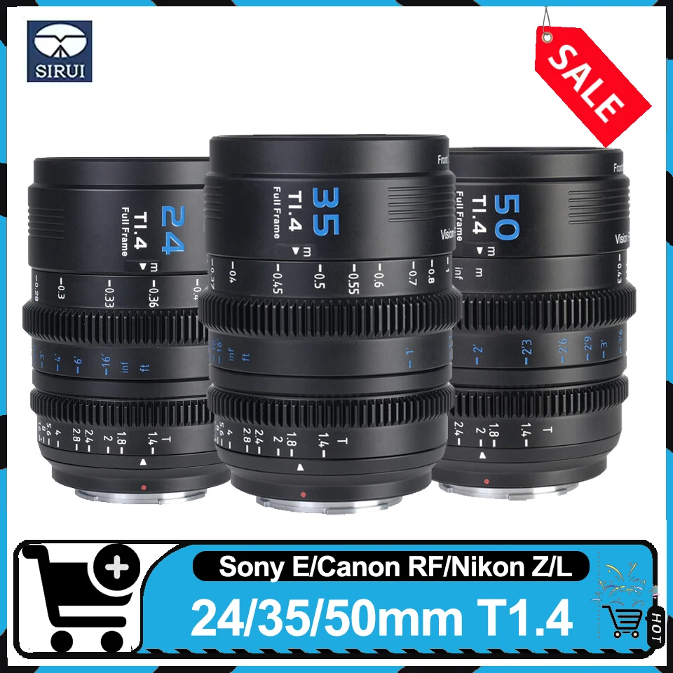 Полнокадровый объектив Sirui VP-1 24 мм 35 мм 50 мм T1.4 для Sony ZV-E1 LUMIX GH5 Nikon Z50 Canon R50
Полнокадровый объектив Sirui VP-1 24 мм 35 мм 50 мм T1.4 для Sony ZV-E1 LUMIX GH5 Nikon Z50 Canon R50