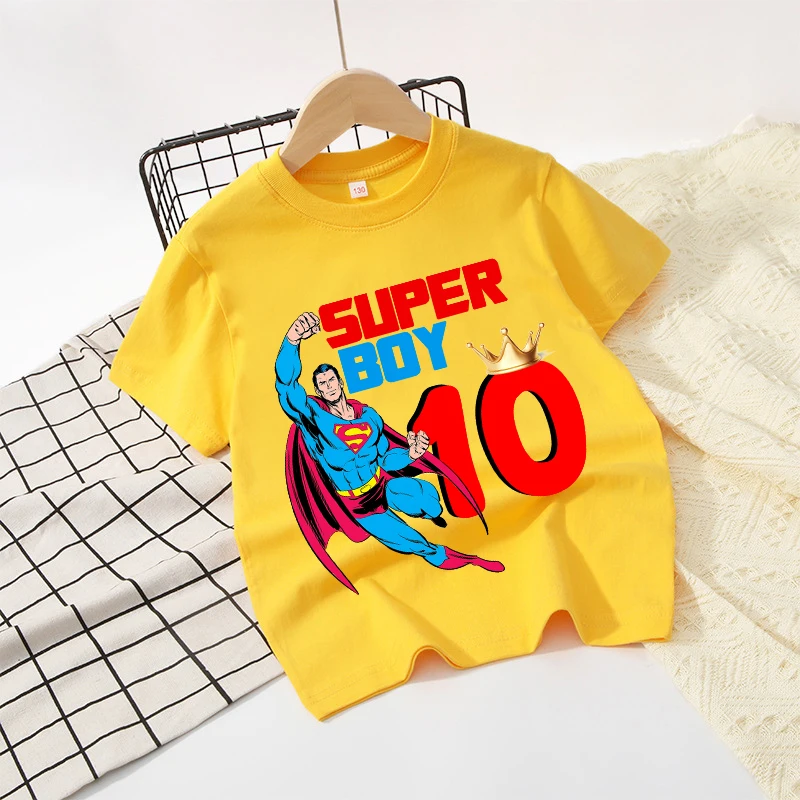 Supermans Kid Summer T-shirt Anime Tee Creative Cartoon Clothes Boy Girl Summer Short Sleeve Children Clothes Tops Birthday Gift
Supermans Kid Summer T-shirt Anime Tee Creative Cartoon Clothes Boy Girl Summer Short Sleeve Children Clothes Tops Birthday Gift